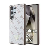 Etui i futerały do telefonów - Guess 4G Triangle Metal Logo - Etui Samsung Galaxy S24 Ultra (biały) - miniaturka - grafika 1