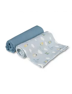 CANPOL 26/901 Pieluszki muślinowe 2szt. 70x70cm BONJOUR PARIS blu - Pieluchy - miniaturka - grafika 2