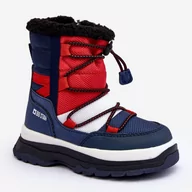 Buty dla dziewczynek - Dziecięce Śniegowce Ocieplane Na Suwak Granatowe Big Star MM374194 niebieskie - miniaturka - grafika 1