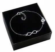 Bransoletki - Bransoletka na nogę Swarovski NIESKOŃCZONOŚĆ 925 - miniaturka - grafika 1