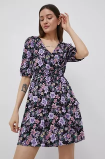 Sukienki - Only sukienka kolor fioletowy mini rozkloszowana - grafika 1