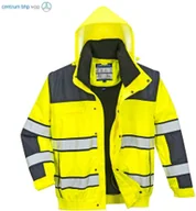 Odzież robocza - PORTWEST C466 KLASYCZNA KURTKA OSTRZEGAWCZA BOMBER; ŻÓŁTY/GRANATOWY - miniaturka - grafika 1