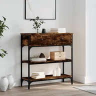 Konsole i sekretarzyki - Stolik konsolowy, przydymiony dąb, 72,5x25x75 cm Lumarko! - miniaturka - grafika 1