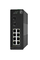 Pozostałe akcesoria sieciowe - LevelOne IGS-2110P łącza sieciowe Zarządzany L2 Gigabit Ethernet (10/100/1000) Obsługa PoE Czarny - miniaturka - grafika 1