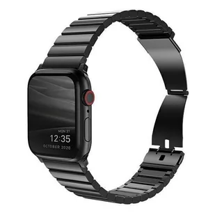 UNIQ pasek Strova Apple Watch 42/44/45mm Series 4/5/6/7/SE Stainless Steel czarny/midnight black - Akcesoria do smartwatchy - miniaturka - grafika 3