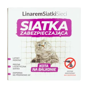 Siatka ochronna na balkon dla kota 4 x 3 m - Akcesoria do ogrodzeń - miniaturka - grafika 1