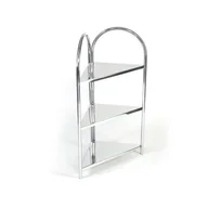 Szafki łazienkowe - Regał łazienkowy chrom 43 x 22,5 x 76,5 cm AWD Interior - miniaturka - grafika 1