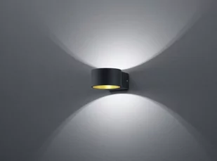 Trio Leuchten Nowoczesna okrągła lampa ścienna czarna mat LED wbudowany - Lacapo - Lampy ścienne - miniaturka - grafika 1