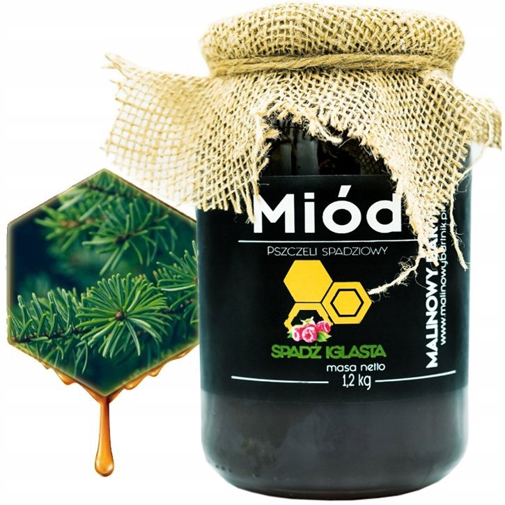 Miód Spadź Iglasta 1.2 kg Spadziowy Prawdziwy - Zbiory Sierpień 2024r.