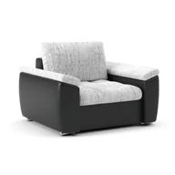 Fotele - Fotel do salonu, Vegas, 105x90x70 cm, biel, czarny - miniaturka - grafika 1