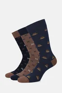 Skarpetki męskie - Zestaw 3 Par Skarpet we Wzór - miniaturka - grafika 1