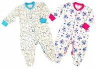 Pajacyki dla niemowląt - PAJAC rozpinany 2PAK Dziewczynka r 80 KLEKLE - miniaturka - grafika 1