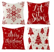 Pozostałe akcesoria świąteczne - Zestaw Poszewka Na Poduszkę Świąteczna 4Szt - miniaturka - grafika 1