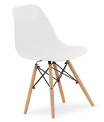 Krzesła - Zestaw białych minimalistycznych krzeseł 4szt. T4-L18 - miniaturka - grafika 1