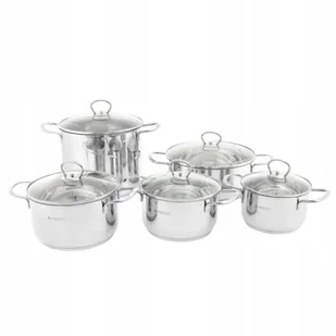 Zestaw garnków ze stali nierdzewnej AMBITION Dallas 68794 Komplet 10 el. - Zestawy garnków i patelni - miniaturka - grafika 1