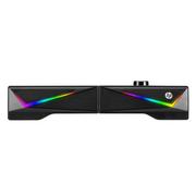 Głośniki komputerowe - HP Soundbar DHE-6005, 2.0, 6W, czarny, regulacja głośności, stołowy, 3,5 mm jack (USB), podświetlane, 300Hz-20KHz - miniaturka - grafika 1