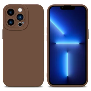 Etui Cadorabo do Apple iPhone 13 PRO w kolorze brązowym, silikonowe etui TPU na telefon komórkowy - Etui i futerały do telefonów - miniaturka - grafika 1