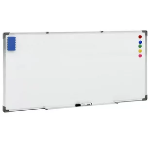 VidaXL Tablica magnetyczna, biała, 110x60 cm, stalowa! 150737 VidaXL - Tablice i flipcharty - miniaturka - grafika 1