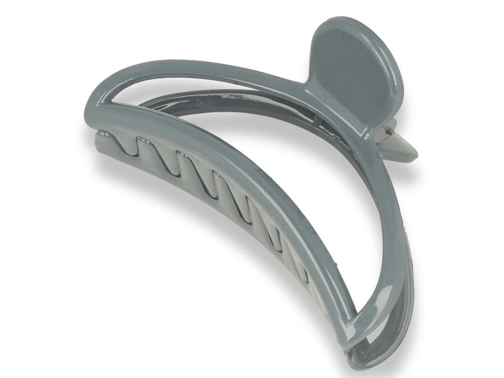 Klamra spinka do włosów podwójna szara flex