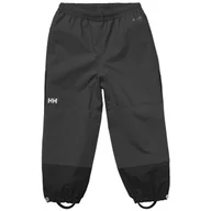 Spodnie i spodenki dla chłopców - Helly Hansen K Shelter, spodnie przeciwdeszczowe, dziecięce, czarne - miniaturka - grafika 1