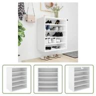 Szafki na buty - The Living Store Szafka na buty biała 60x35x70 cm materiał drewnopochodny - miniaturka - grafika 1