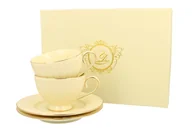 Filiżanki - Duo NINA KOMPLET 2 FILIŻANEK ZE SPODKAMI 220 ML PORCELANA 5902693922674 - miniaturka - grafika 1