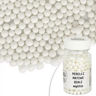 Posypka cukrowa PEREŁKI MIĘKKIE BIAŁE matowe Sweet Decor, 30 g - Dodatki do ciast w proszku - miniaturka - grafika 1