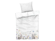 Pościel - LIVARNO home Pościel z mikrowłókna satynowego, 140 x 200 cm (Biały w kratkę) - miniaturka - grafika 1