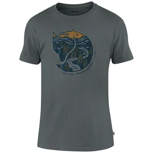 Koszulka męska Fjällräven Arctic Fox T-shirt M Rozmiar: M / Kolor: niebieski/szary - Koszulki sportowe męskie - miniaturka - grafika 1
