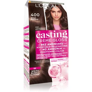 Loreal Casting Creme Gloss 400 Dark Brown - Farby do włosów i szampony koloryzujące - miniaturka - grafika 1
