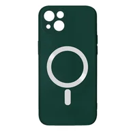 Etui i futerały do telefonów - Etui kompatybilne z Magsafe do iPhone'a 14 Półsztywne, miękkie w dotyku, zielone - miniaturka - grafika 1