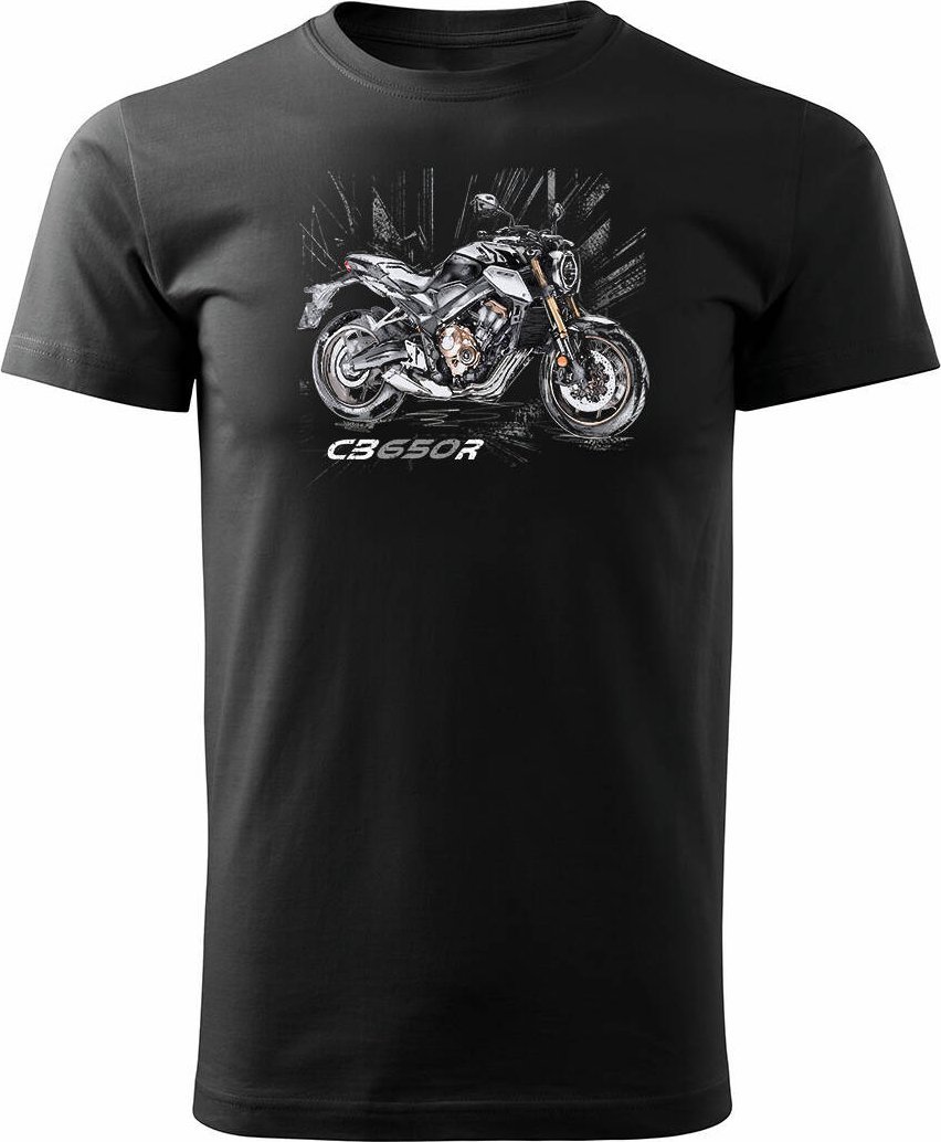 Topslang Koszulka z motocyklem na motor Honda CB650R CB 650 R męska czarna REGULAR XXL