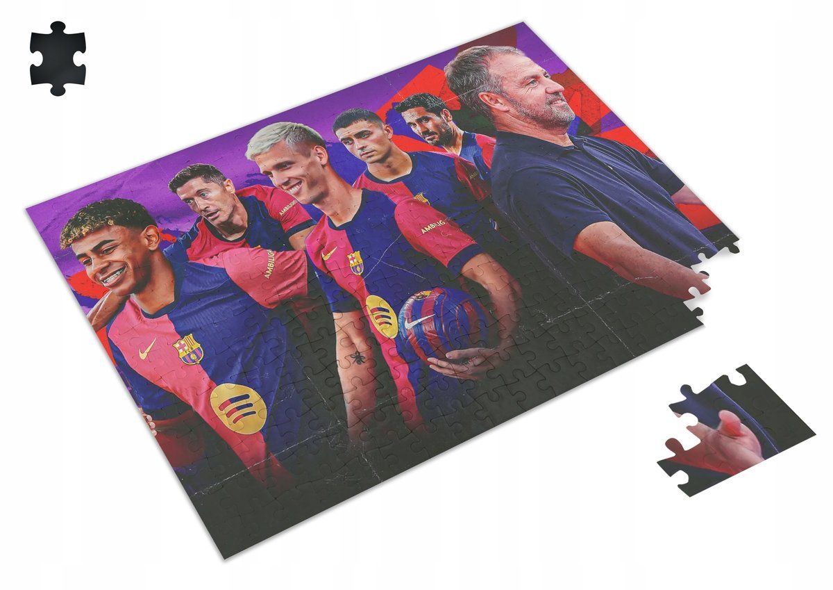 Puzzle Lamine Yamal Lewandowski BARCELONA A3 252 el z Nadrukiem + IMIĘ 11