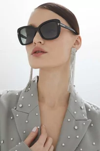 Tom Ford okulary przeciwsłoneczne damskie kolor czarny - Okulary przeciwsłoneczne - miniaturka - grafika 1