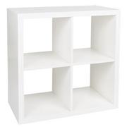 Regały - KALLAX Biały regał z czterema półkami 77X77 cm IKEA - miniaturka - grafika 1