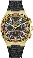 Zegarki męskie - Zegarek Guess GW0784G1 Black Silicone Strap 44mm - miniaturka - grafika 1