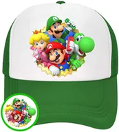 Czapki i chusty sportowe męskie - CZAPKA Z DASZKIEM SUPER MARIO BROS DLA DZIECI LATO ZIELONA BEJSBOLÓWKA - miniaturka - grafika 1