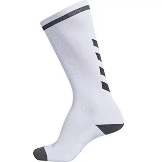 Skarpetki męskie - Hummel Unisex Elite Indoor Sock High skarpety biały biały/asfalt. 31W / 34L 204044-9295 - grafika 1