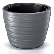 Donice - Donica imitacja kamienia okrągła szara Maze 37,5 cm - miniaturka - grafika 1