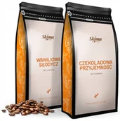 Cappuccino i kawy smakowe - Kawa ziarnista 2x1kg Czekoladowa Przyjemność/waniliowa Słodycz SkimaCoffee - miniaturka - grafika 1
