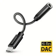 Pozostałe akcesoria do telefonów - Redukcja Axagon USB-C na 3.5mm jack - Hi-Res DAC audio adaptér (ADA-HC) Czarna - miniaturka - grafika 1