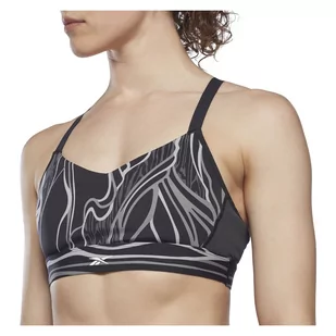 Biustonosz sportowy Reebok Lux Nature Print H51700 - Bielizna sportowa damska - miniaturka - grafika 1
