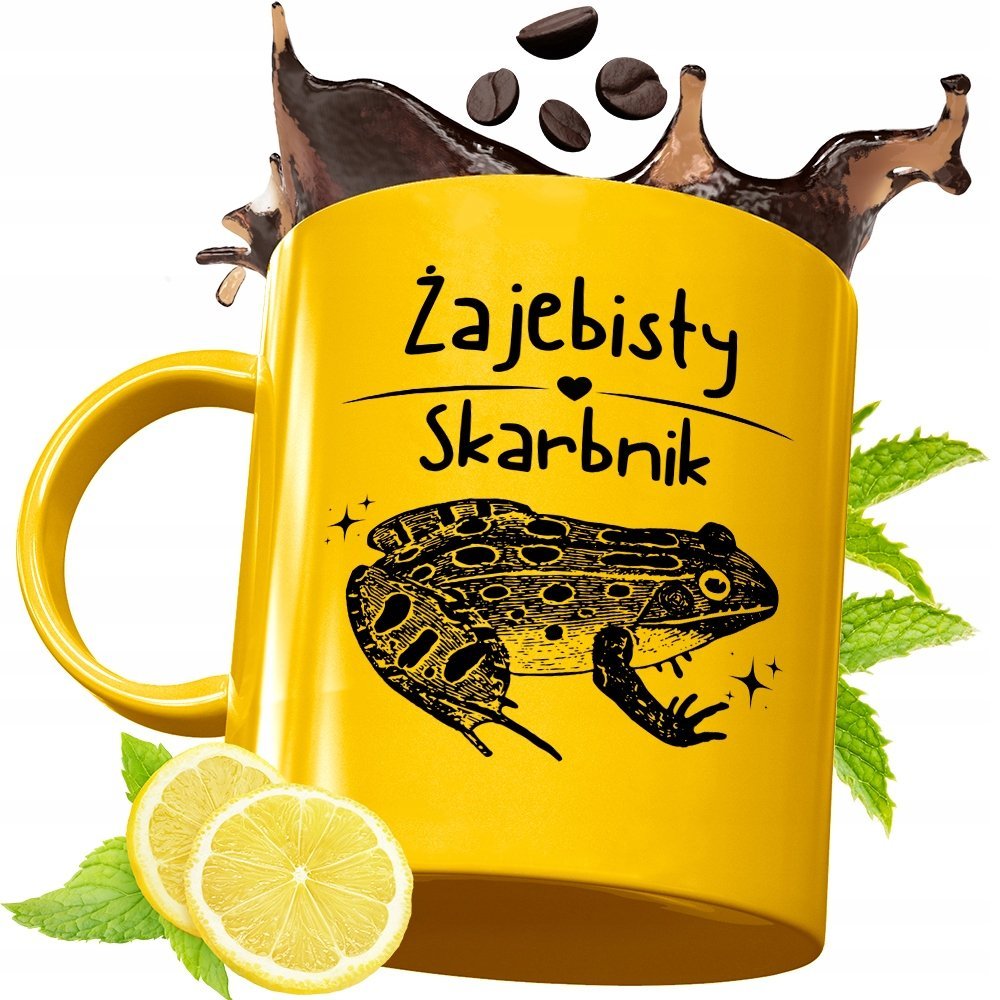 Złoty Kubek Premium Dla Skarbnika Prezent z Nadrukiem ze Zdjęciem + Opakowanie na prezent (wzór 03)