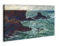 Obrazy i zdjęcia na płótnie - Rocks at port coton the lion rock 1886, Claude Monet - obraz na płótnie Wymiar do wyboru: 40x30 cm - miniaturka - grafika 1