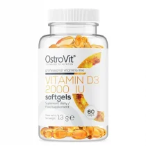 OSTROVIT Ostrovit Witamina D3 2000 IU 60 softgel Tania Witamina D3 Zdrowe Kości - Witaminy i minerały dla sportowców - miniaturka - grafika 1