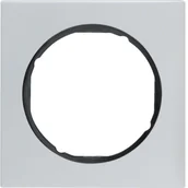 Klawisze i ramki - Berker Ramka potrójna pojedyncza R.3 - aluminium, element wewnętrzny czarny - miniaturka - grafika 1