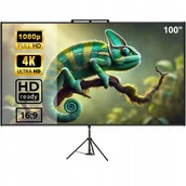 Ekrany projekcyjne - EKRAN PROJEKCYJNY AEON VOR 4K FULL HD 16:9 STATYW PROJEKTOR 100 CALI UHD - miniaturka - grafika 1