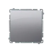 Wyłączniki światła i elektryczne - Kontakt Simon Przycisk rozwierny bez piktogramu BASIC - inox, metalizowany - miniaturka - grafika 1