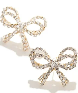 Accessorize London- Kolczyki błyszczące kokardki - Kolczyki - miniaturka - grafika 1