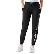 Spodnie damskie - Champion Damskie spodnie Powerblend Jogger, logo Script, Black-y07459, małe - miniaturka - grafika 1